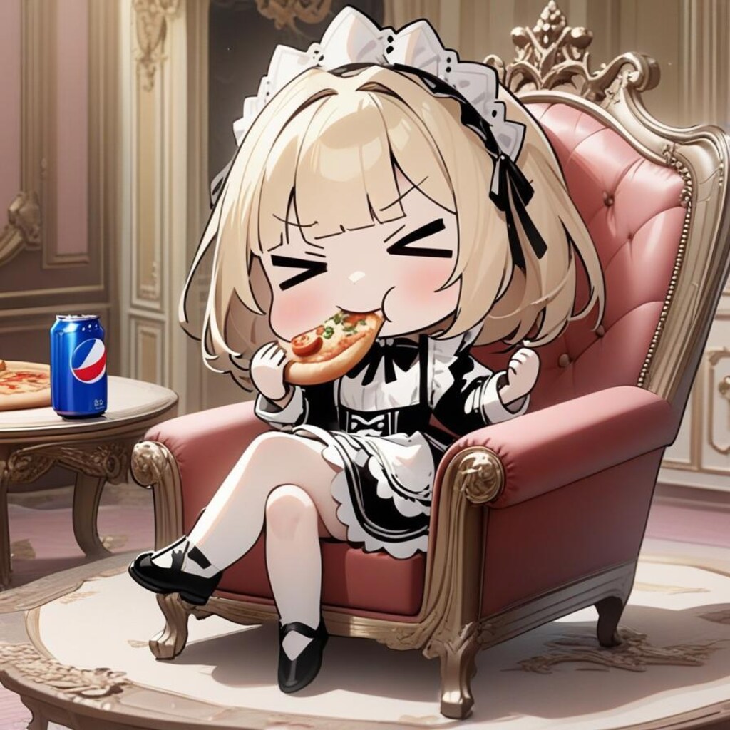 🍕お食事風景 オブ メイドちゃん🍕〜✨ラグジュアリー(自称)編✨〜