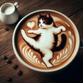 猫のラテアート 3枚目