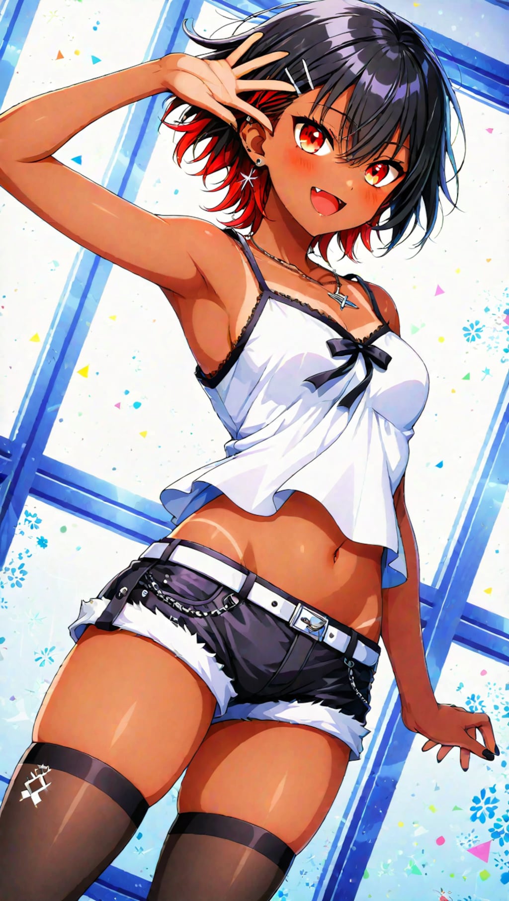 黒髪ショート褐色ギャル