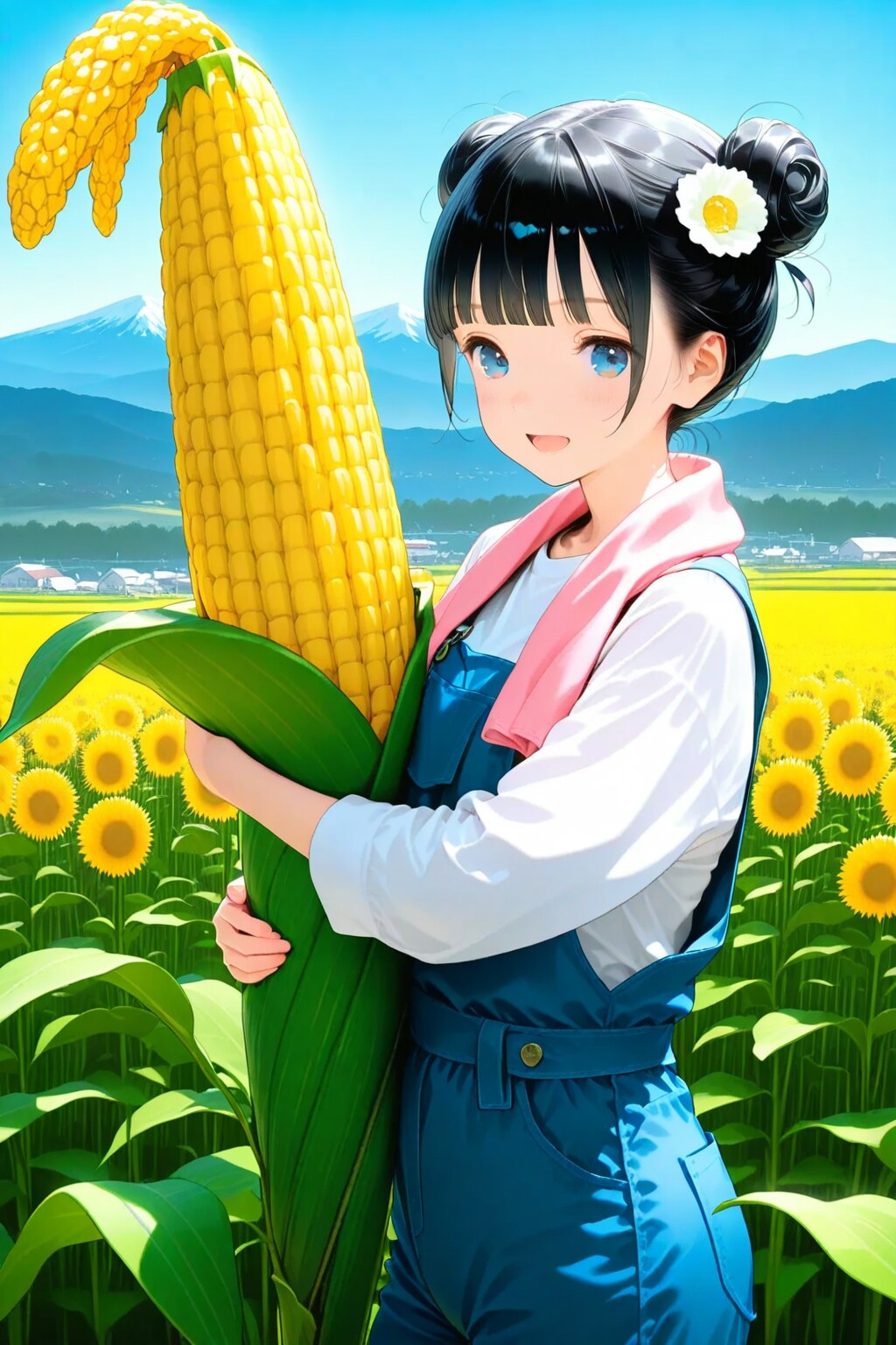 コーン🌽なおっきいとうもろこし🌽🌽🌽とれた〜😳💦 | の人気AIイラスト・グラビア