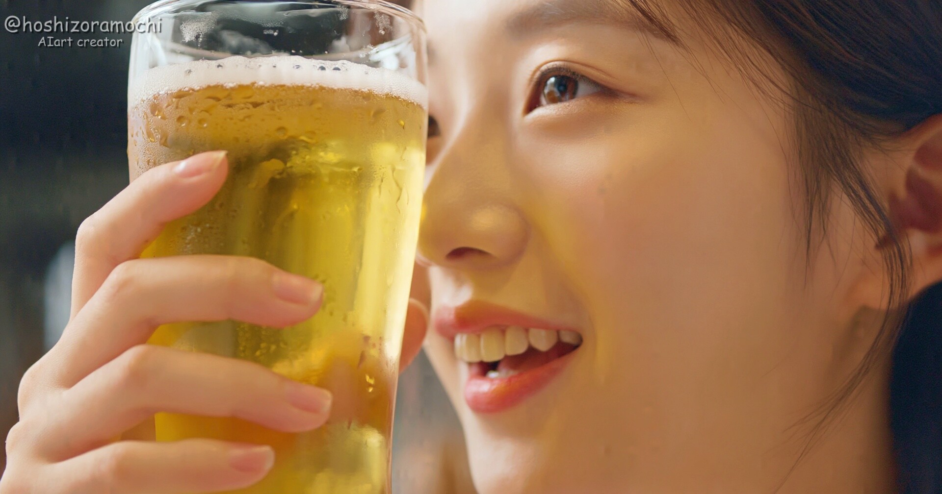 喉乾れた！冷えたビールで乾杯🍺