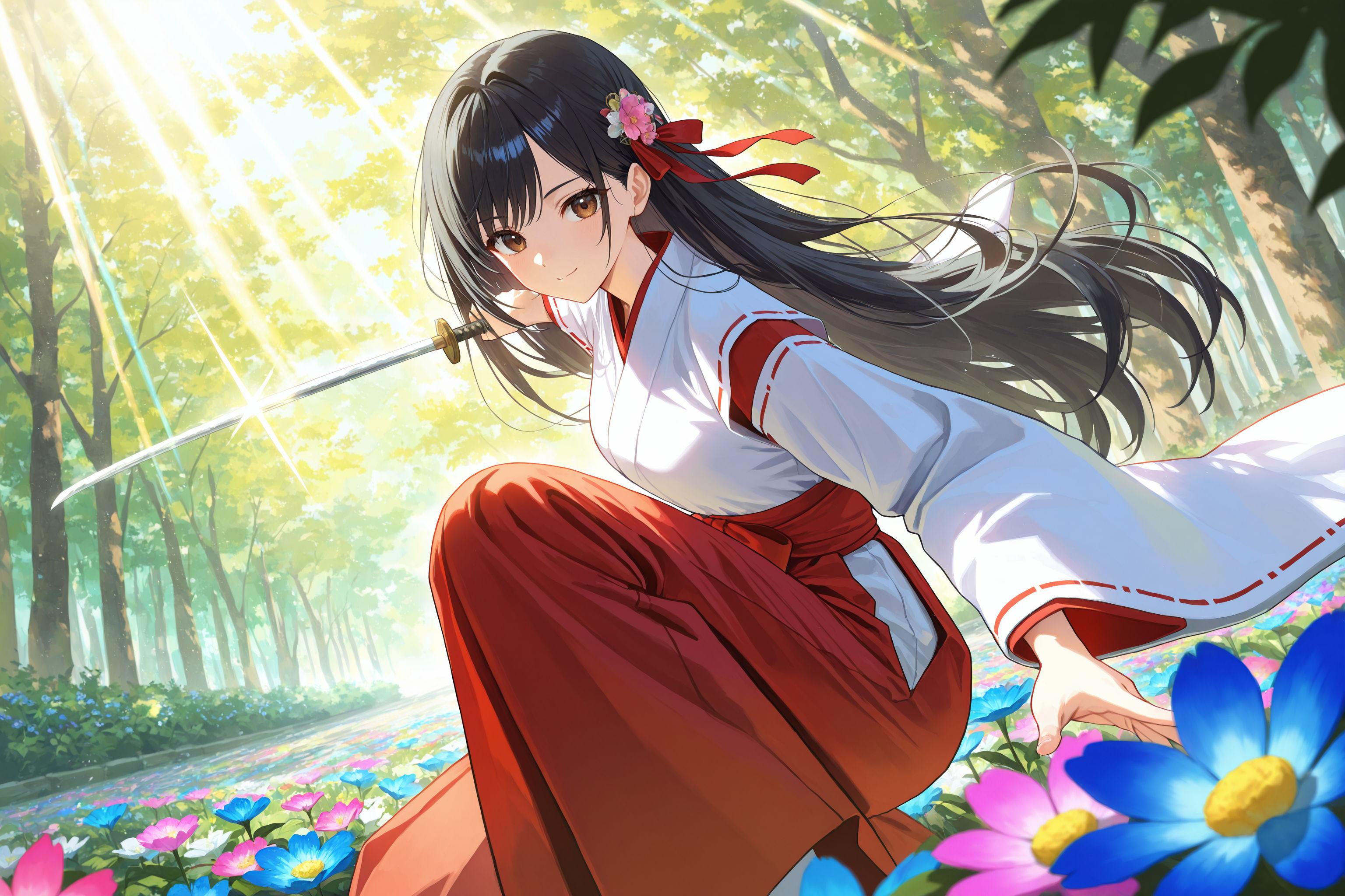 異世界神社の巫女さん（神楽さん） | の人気AIイラスト・グラビア