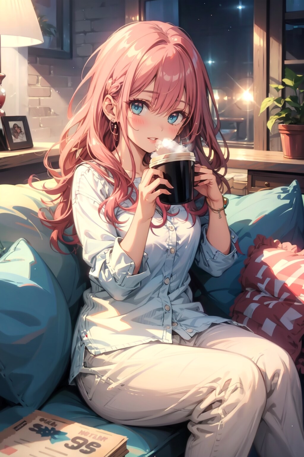 ソファーでまったり | の人気AIイラスト・グラビア