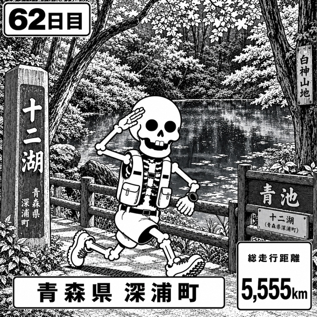 青森県深浦町に到着
