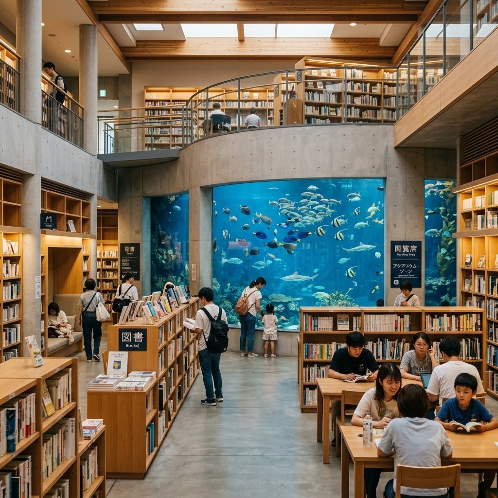 水族館の図書館