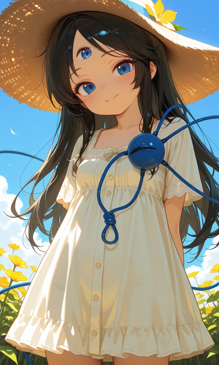 夏の空と三ツ目の少女 | の人気AIイラスト・グラビア