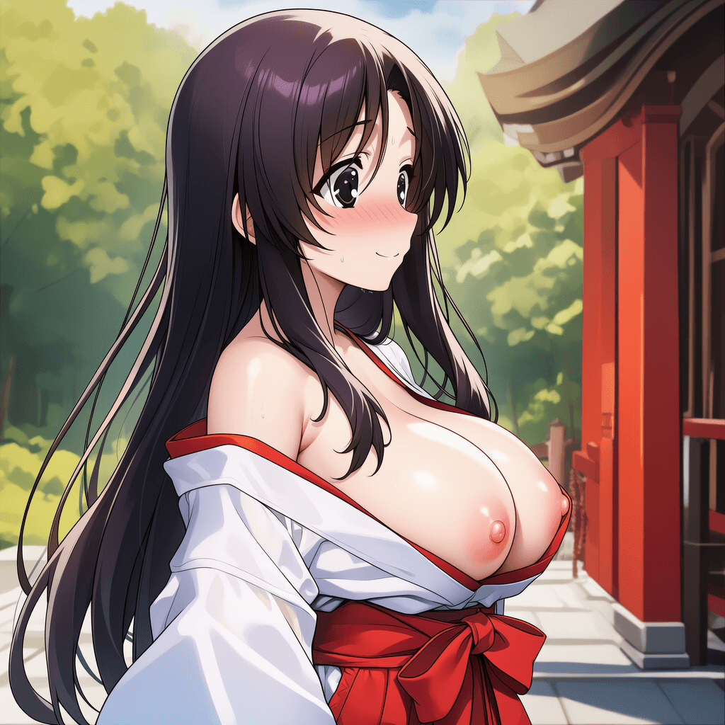 巫女　桂言葉　横乳