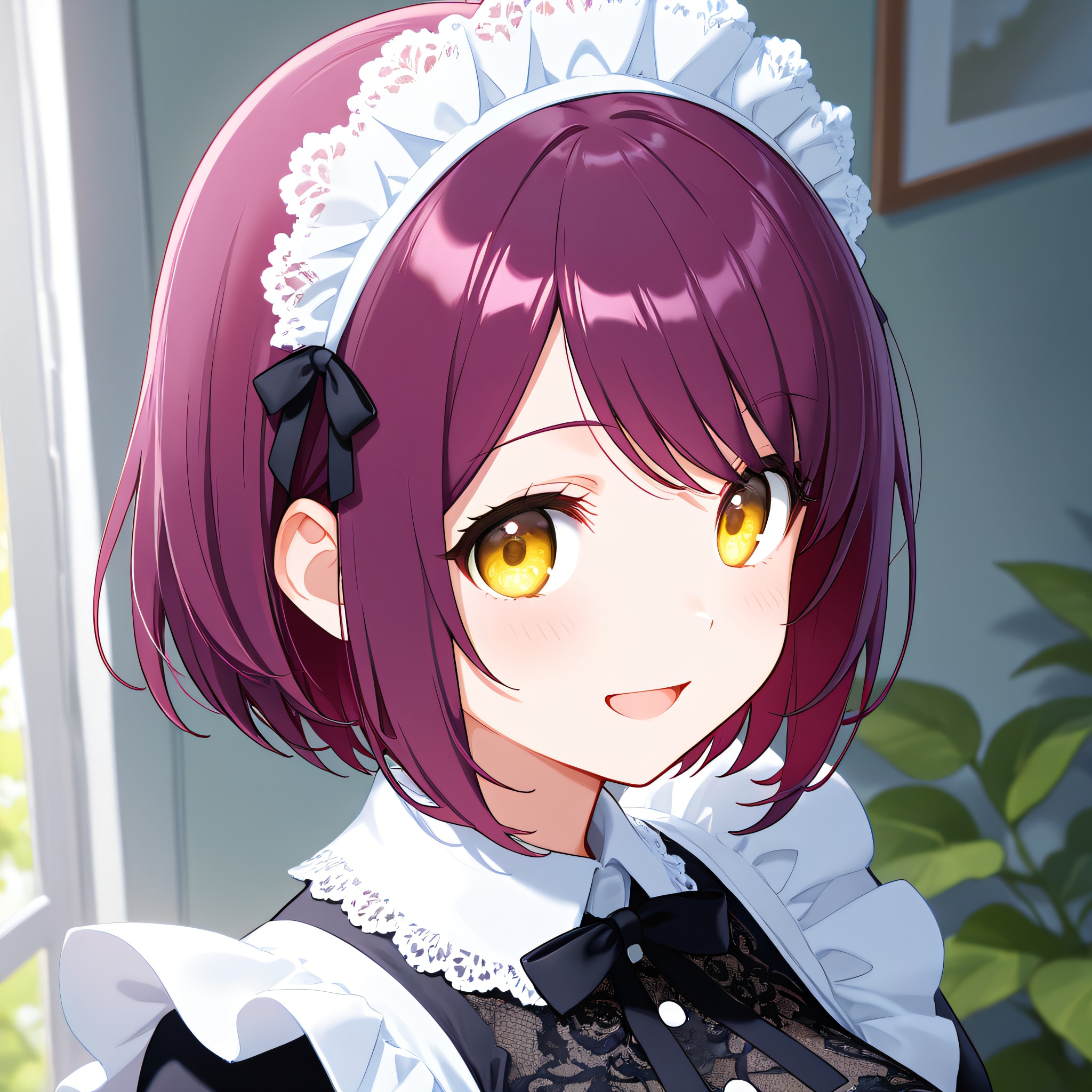 こんにちは（挨拶メイドの芽衣ちゃん） | の人気AIイラスト・グラビア
