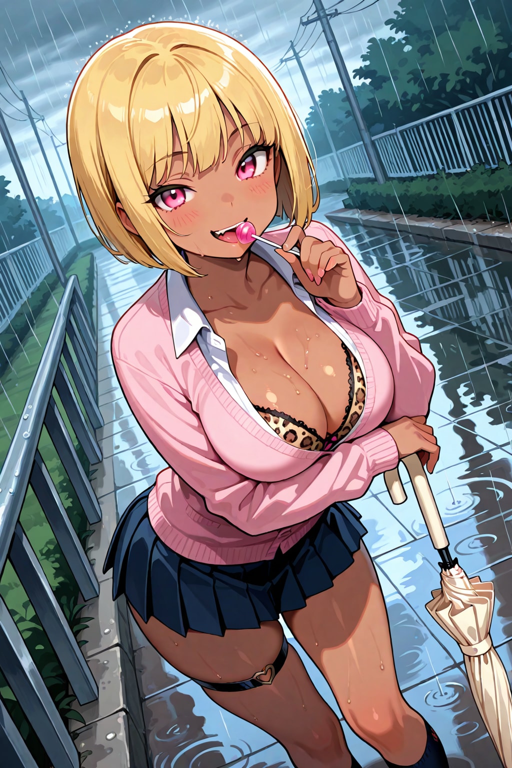 雨天のギャル