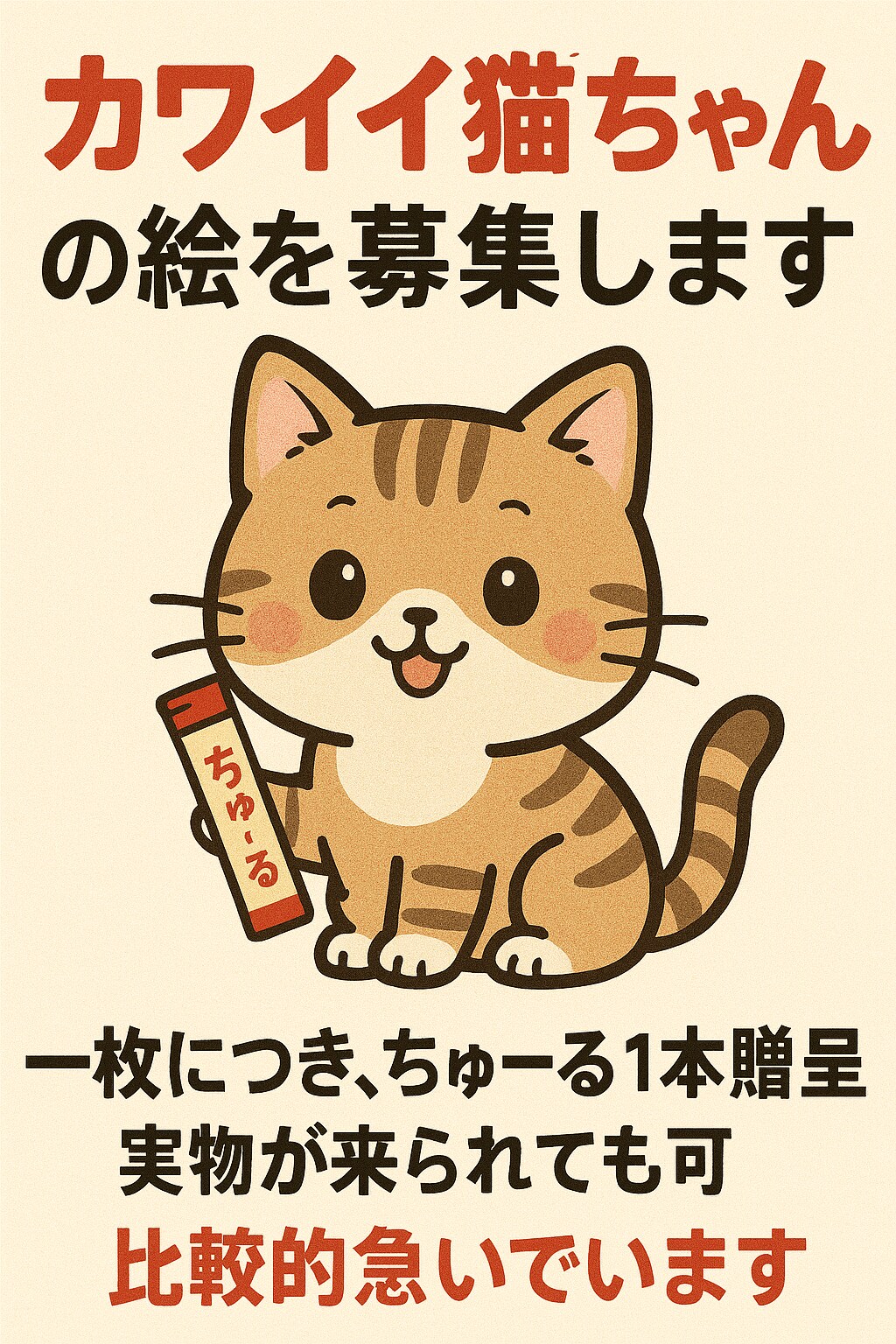 カワイイ猫ちゃんの絵募集中