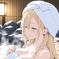 露天風呂の温泉、気持ちいい～♡ 2枚目