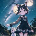 星と月と少女 5枚目