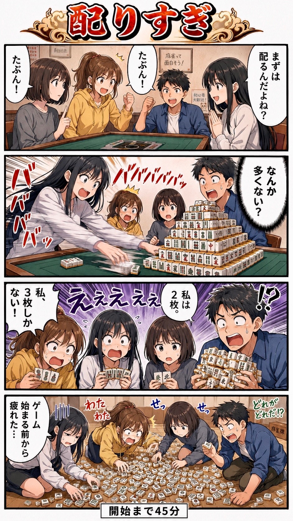 麻雀素人4人が集まった結果