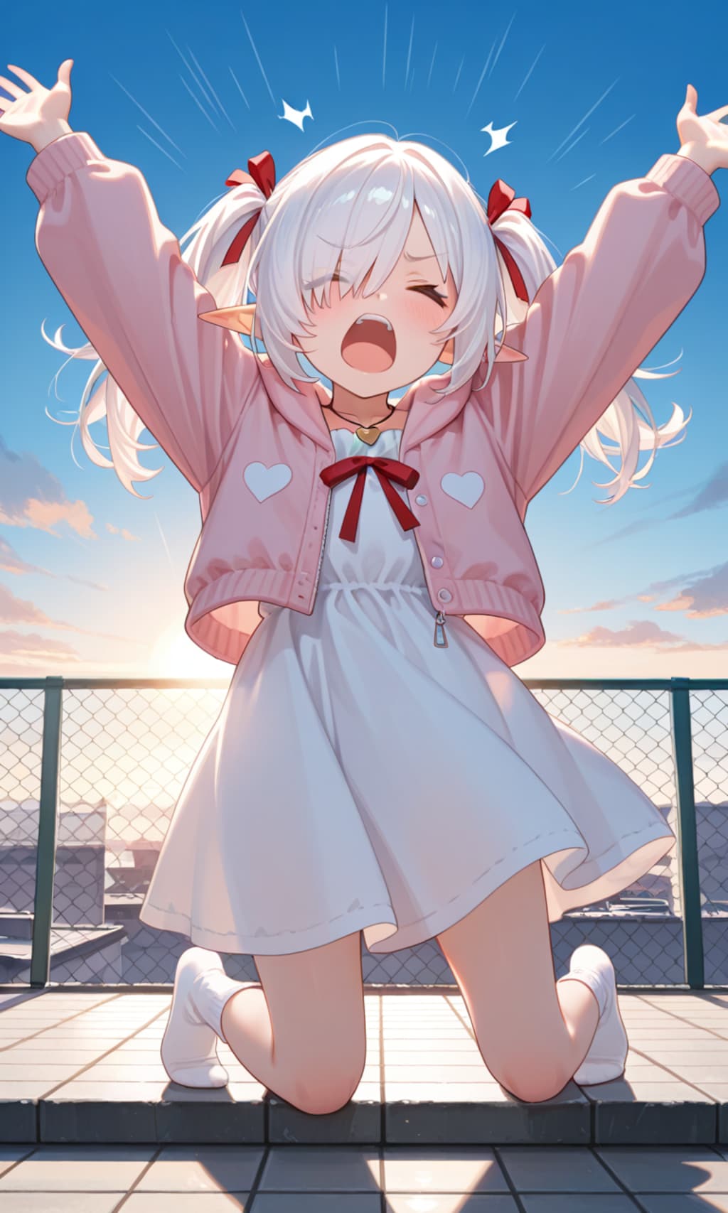 叫んでいるシロネさん