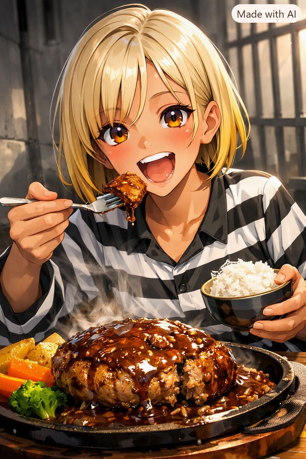 金髪ギャルとハンバーグ