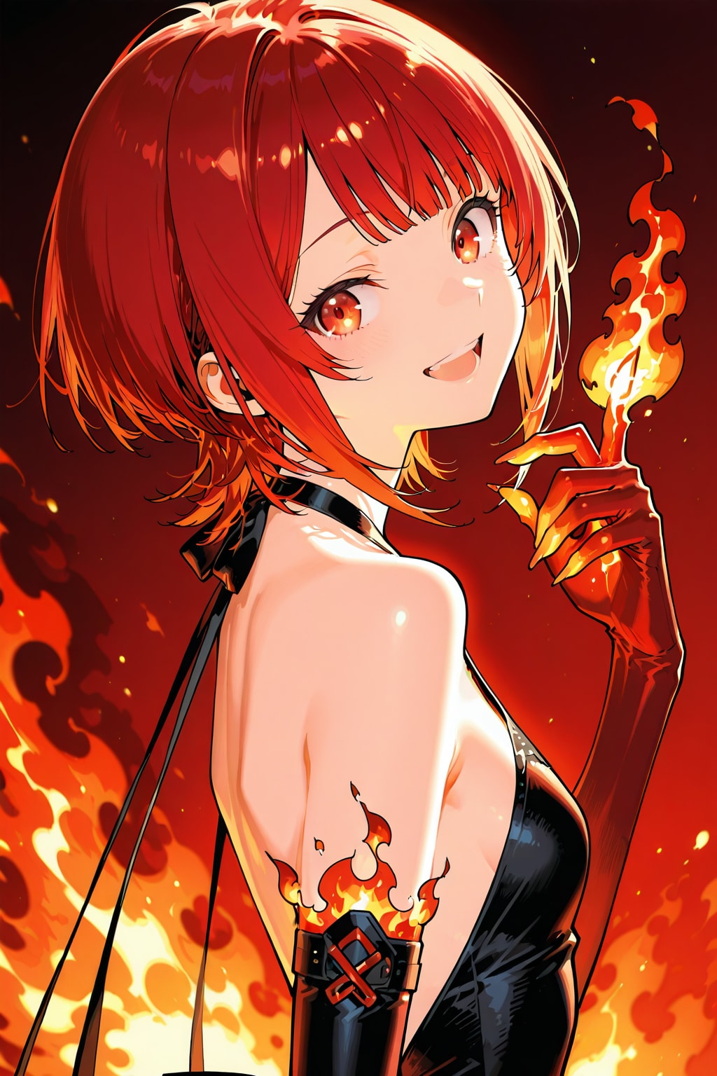 PHOENIXちゃん「…焼きつくしてやろうか❓」 | の人気AIイラスト・グラビア