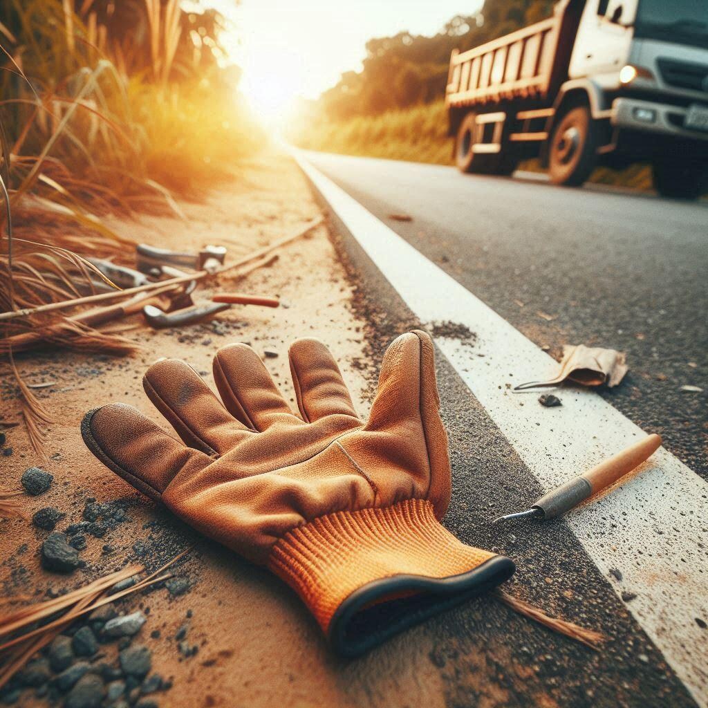 路肩の軍手