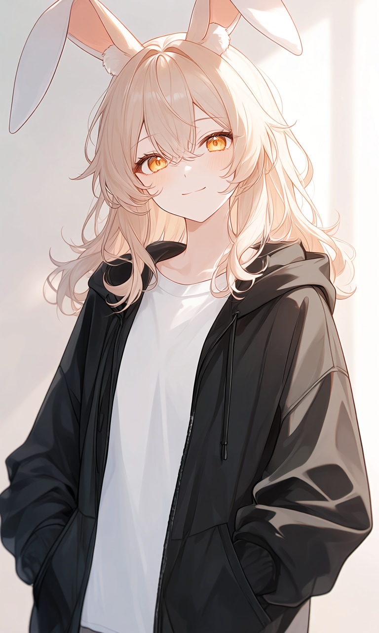 ゆるふわセミロング（うさみみ） | の人気AIイラスト・グラビア