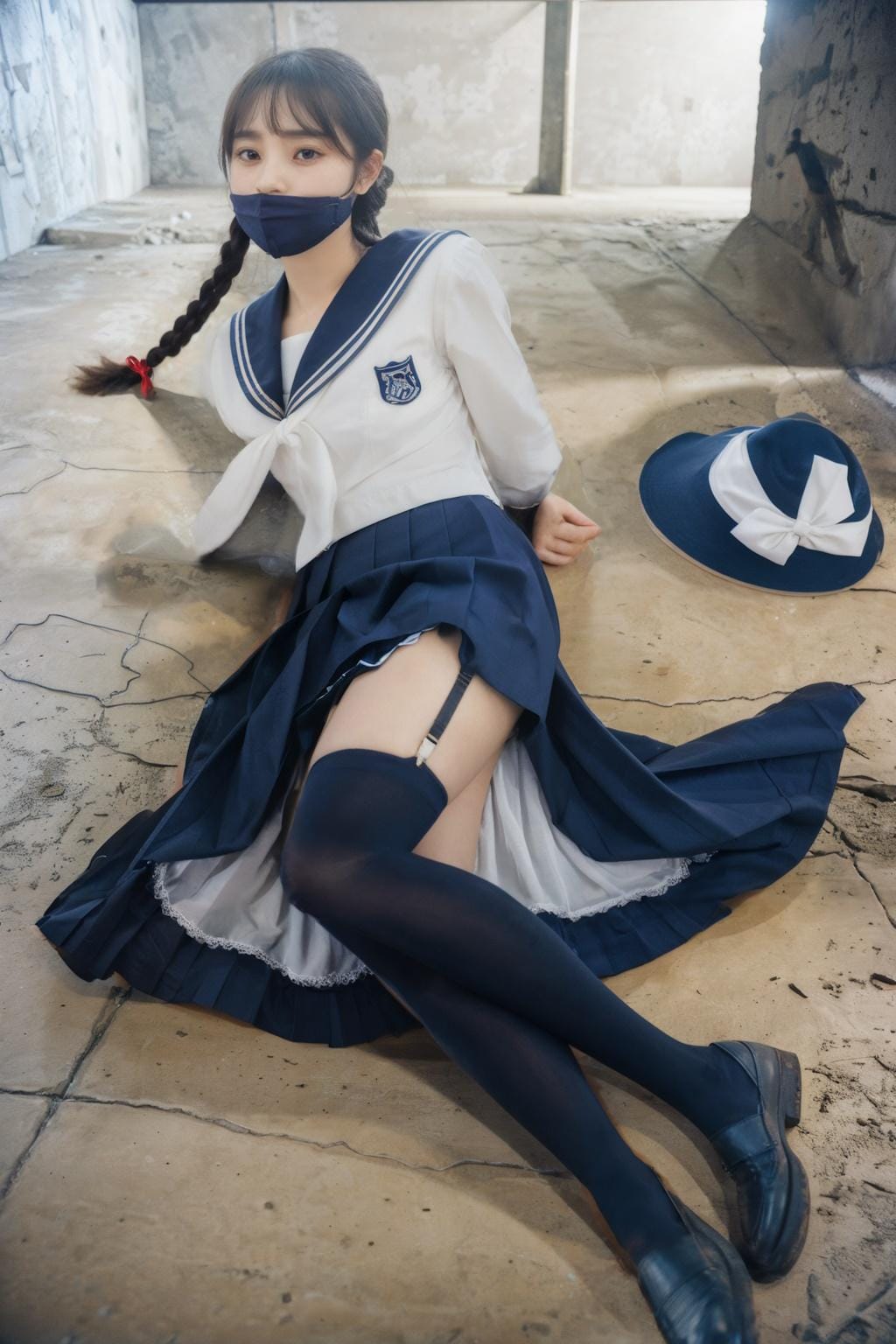 女学生、雪子　二枚目