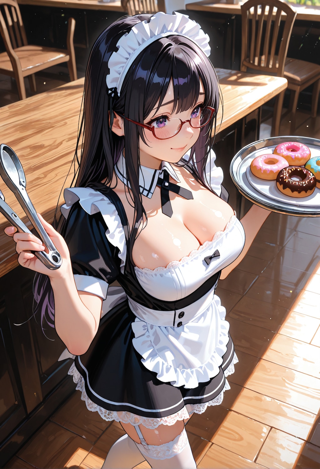 メイドはトングを。