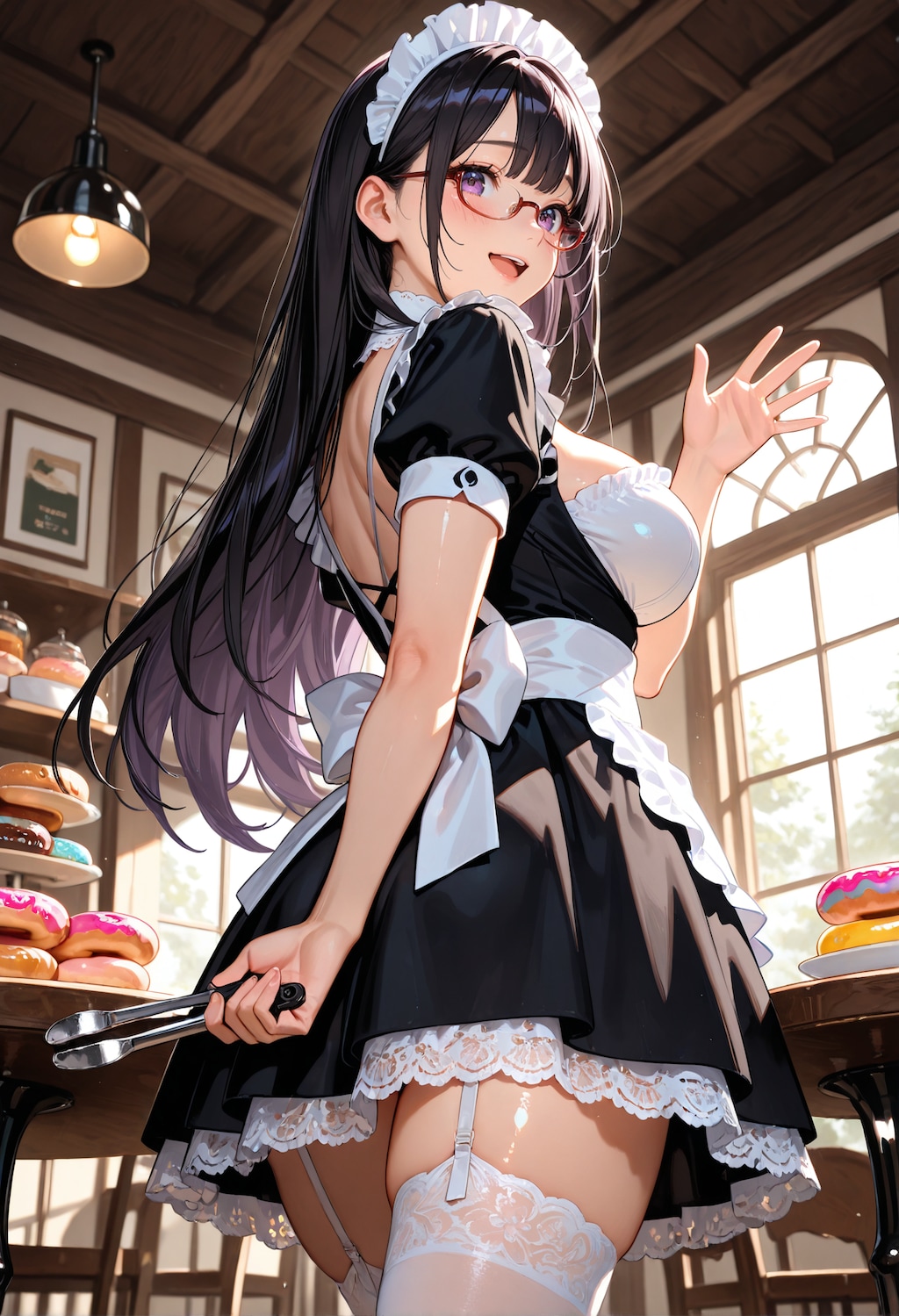 メイドはトングを。