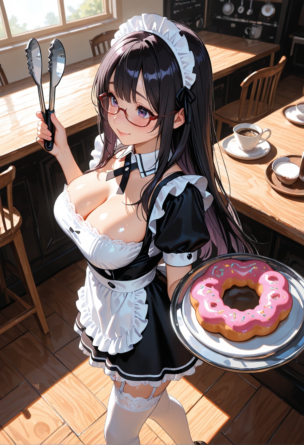 メイドはトングを。