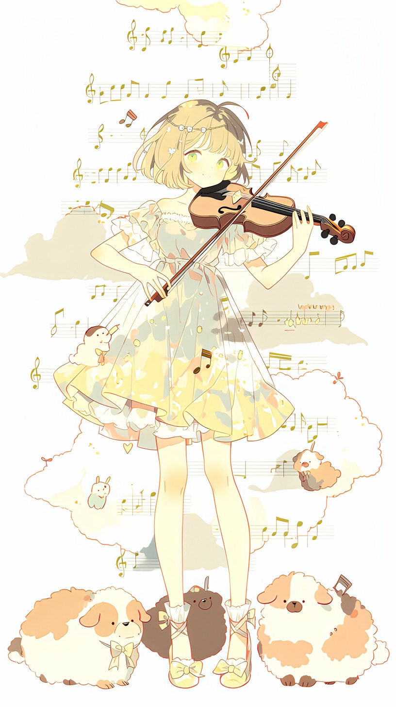 ヴァイオリンと君 | の人気AIイラスト・グラビア