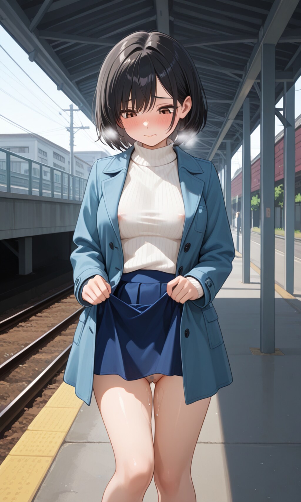 ①外/  ・彼に抱かれながら口走った・・「おねがぃ・・外で・虐めて・」・・約束のデート・・彼が囁く「下着は？」・・はぃ・スカートに手を這わす・・もう・溢れてる・はぁ・さわって・・おねがぃ・はやく・・