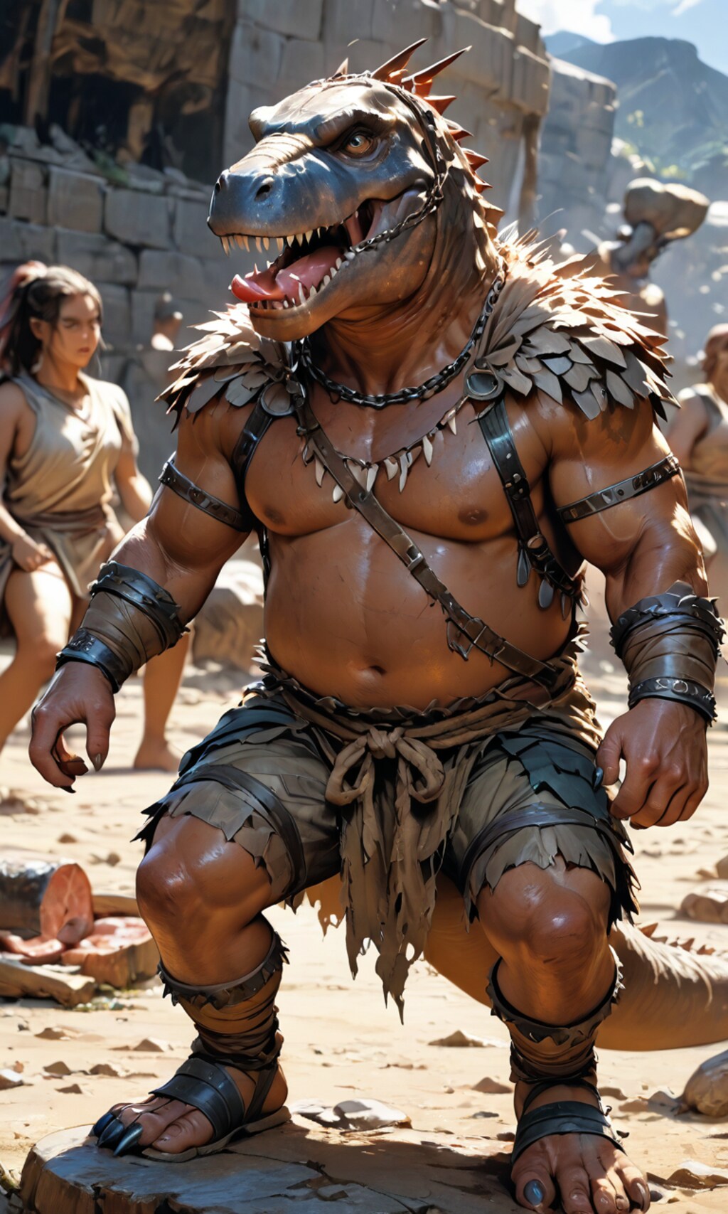 人間と恐竜のハーフ