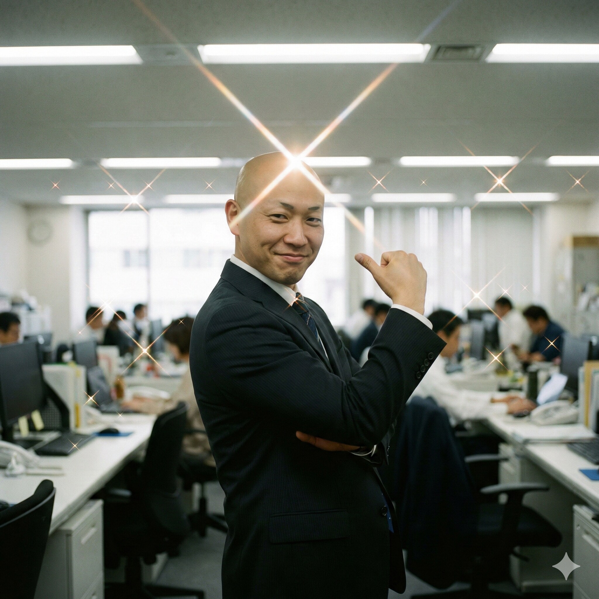 光条エフェクトを使いこなすハゲ部長
