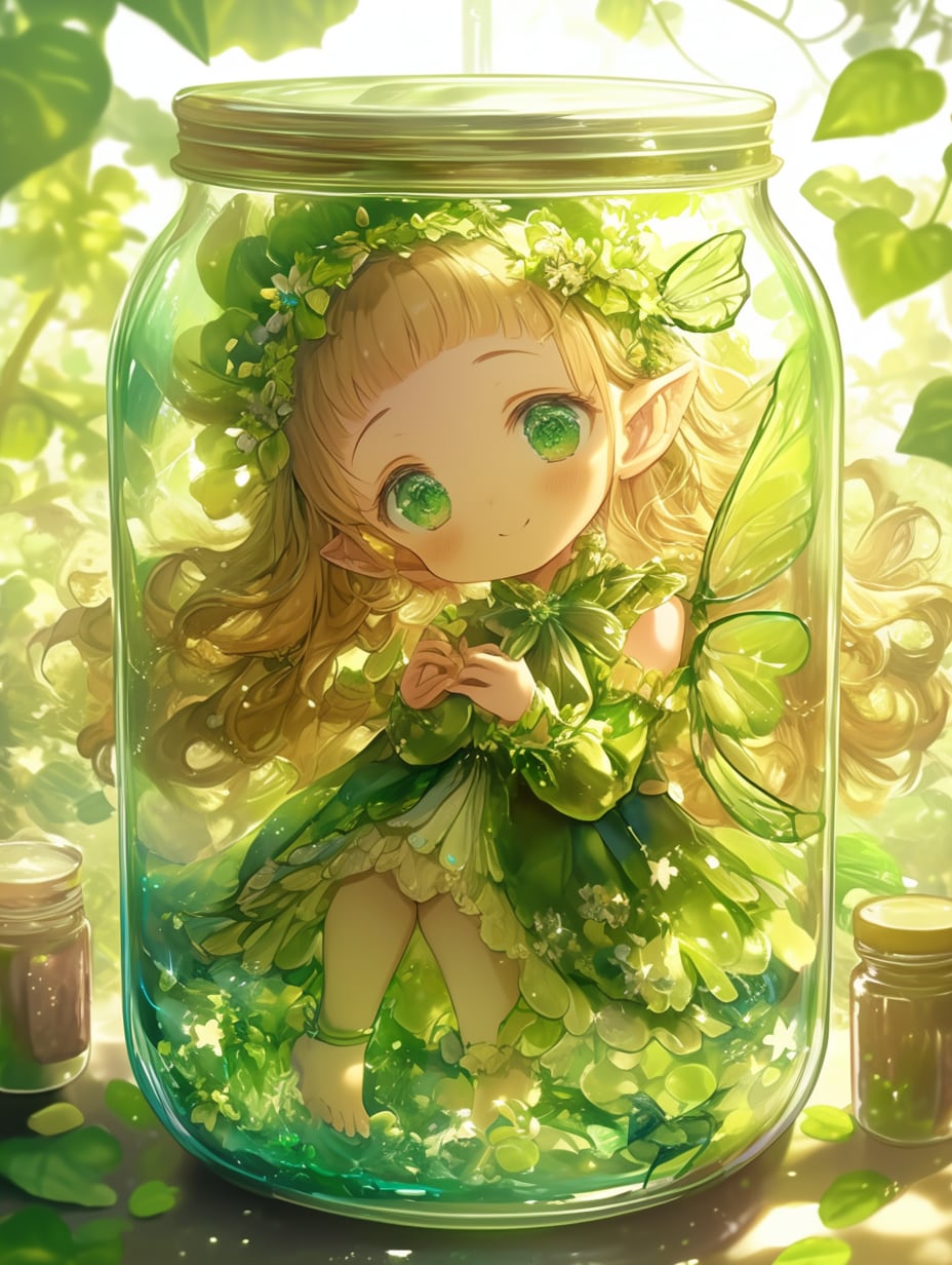 「瓶詰の少女」碧01 | の人気AIイラスト・グラビア