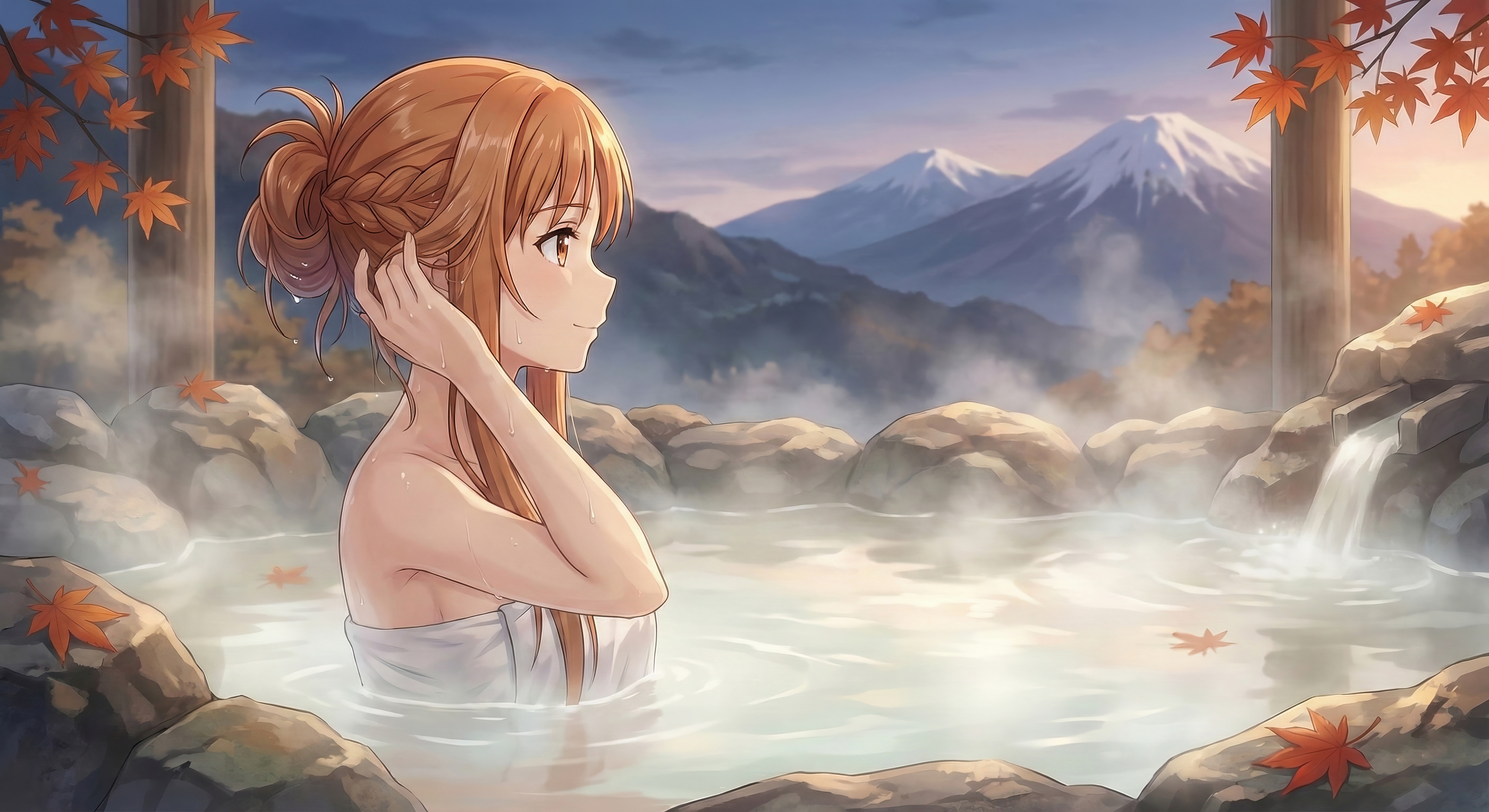 アスナちゃんと温泉♨️