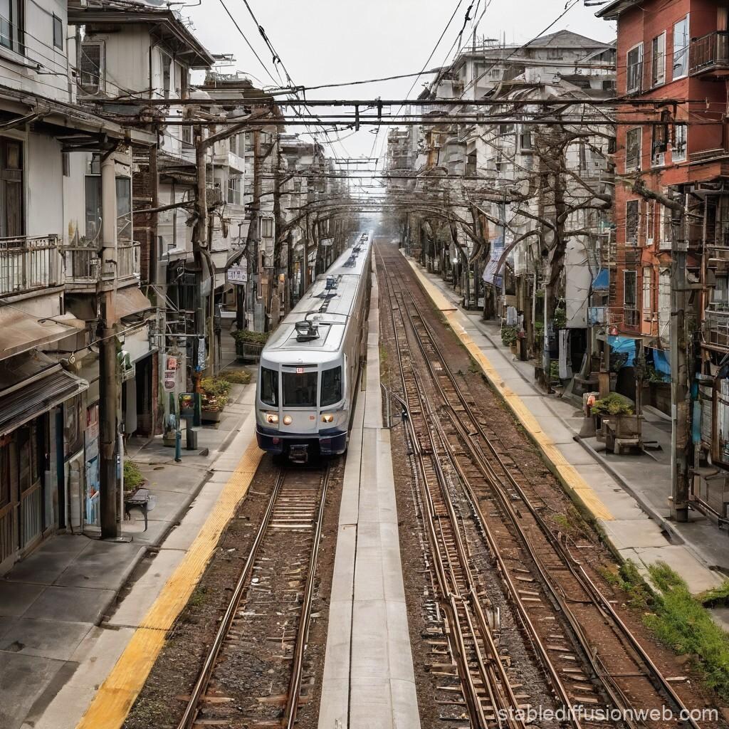 東南アジア風鉄道風景