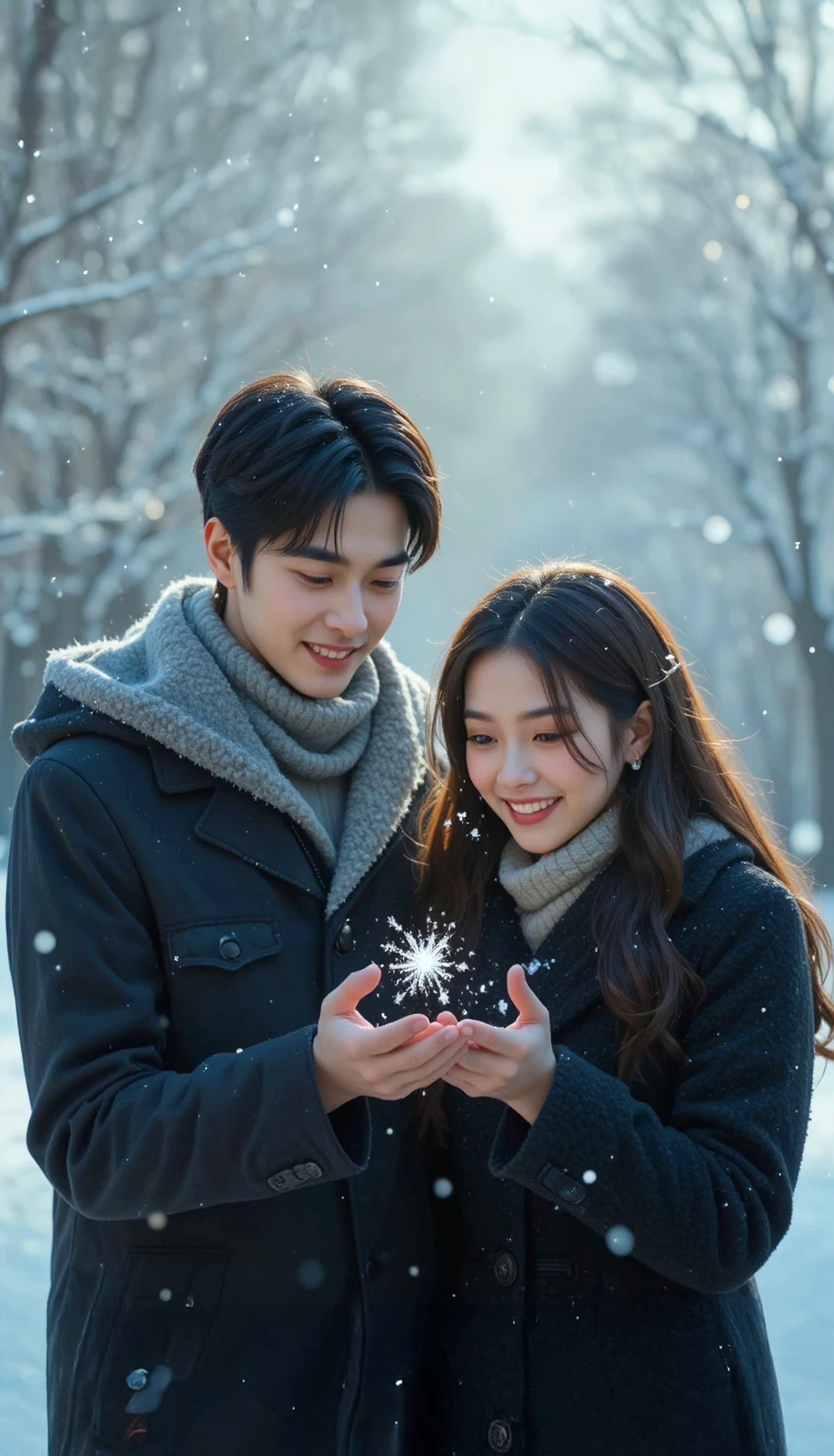 雪の結晶と微笑み | の人気AIイラスト・グラビア