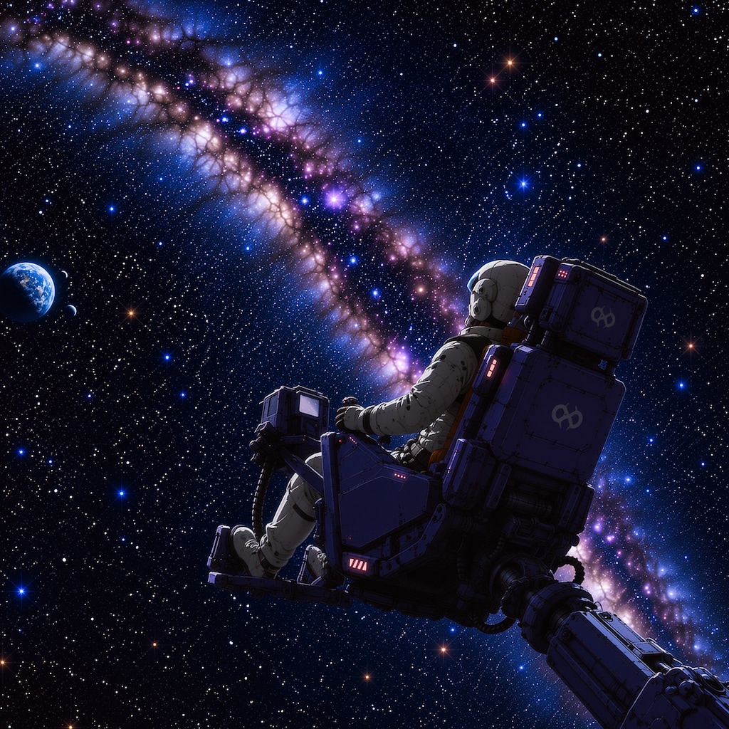 コックピットから見る星空