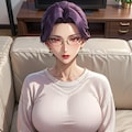 ソファでゆったりしてる爆乳伯母さん 7枚目