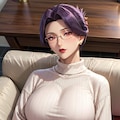 ソファでゆったりしてる爆乳伯母さん 4枚目