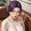 ソファでゆったりしてる爆乳伯母さん 6枚目