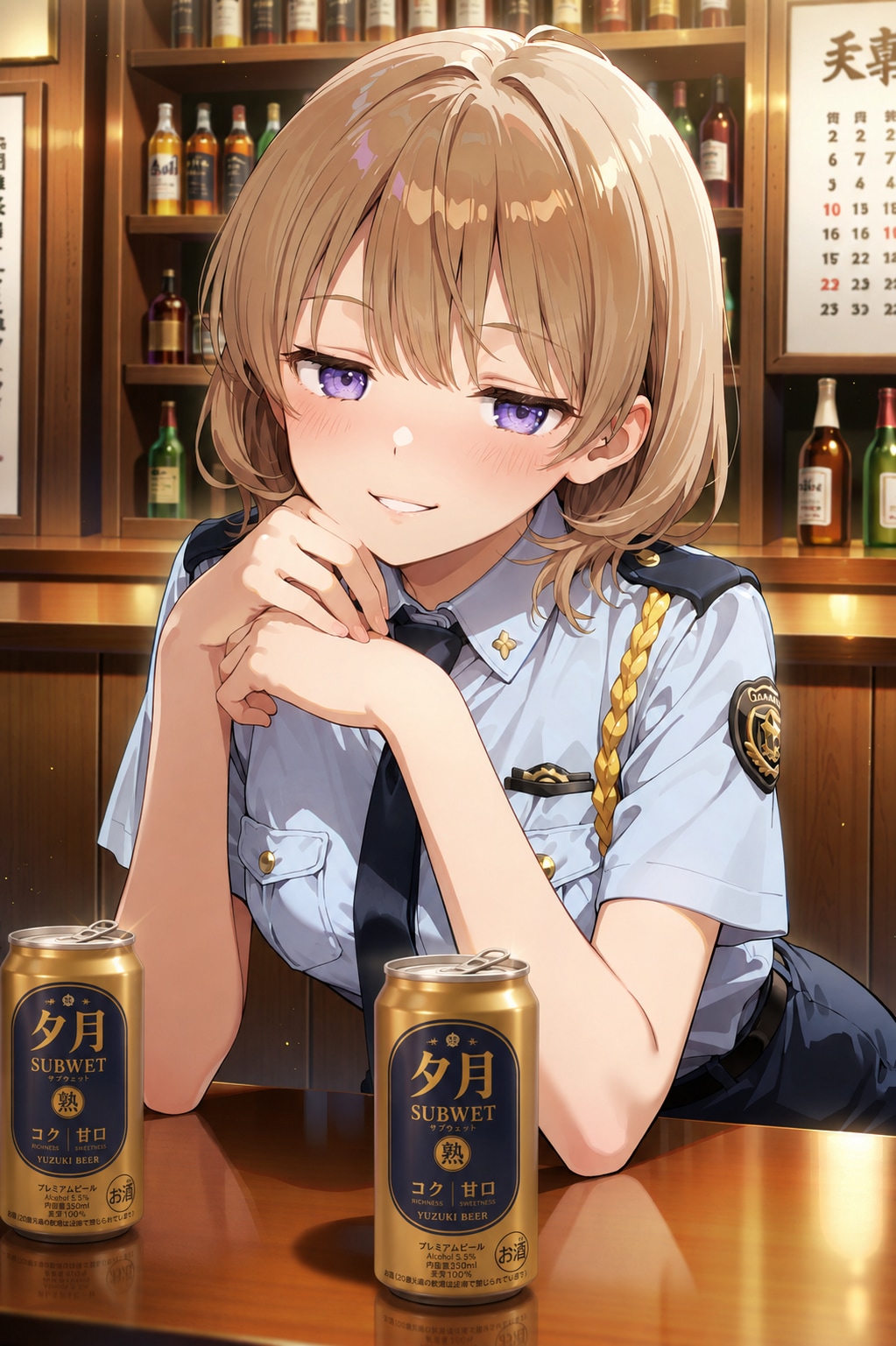 ジト目婦警さんとビール ～乾さつきのドライな日常～ Z816 | の人気AIイラスト・グラビア