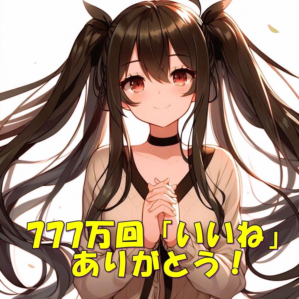 777万回いいねをありがとうとございます！