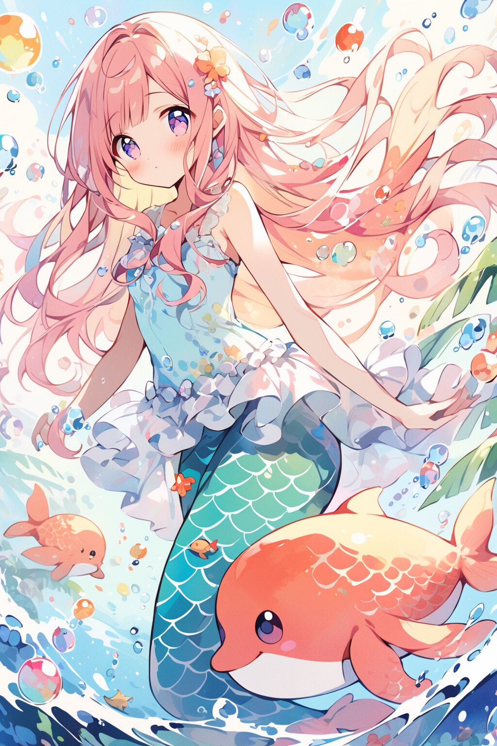 可愛い人魚ちゃん
