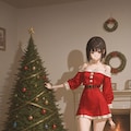 オフショルサンタのコスプレ 3枚目