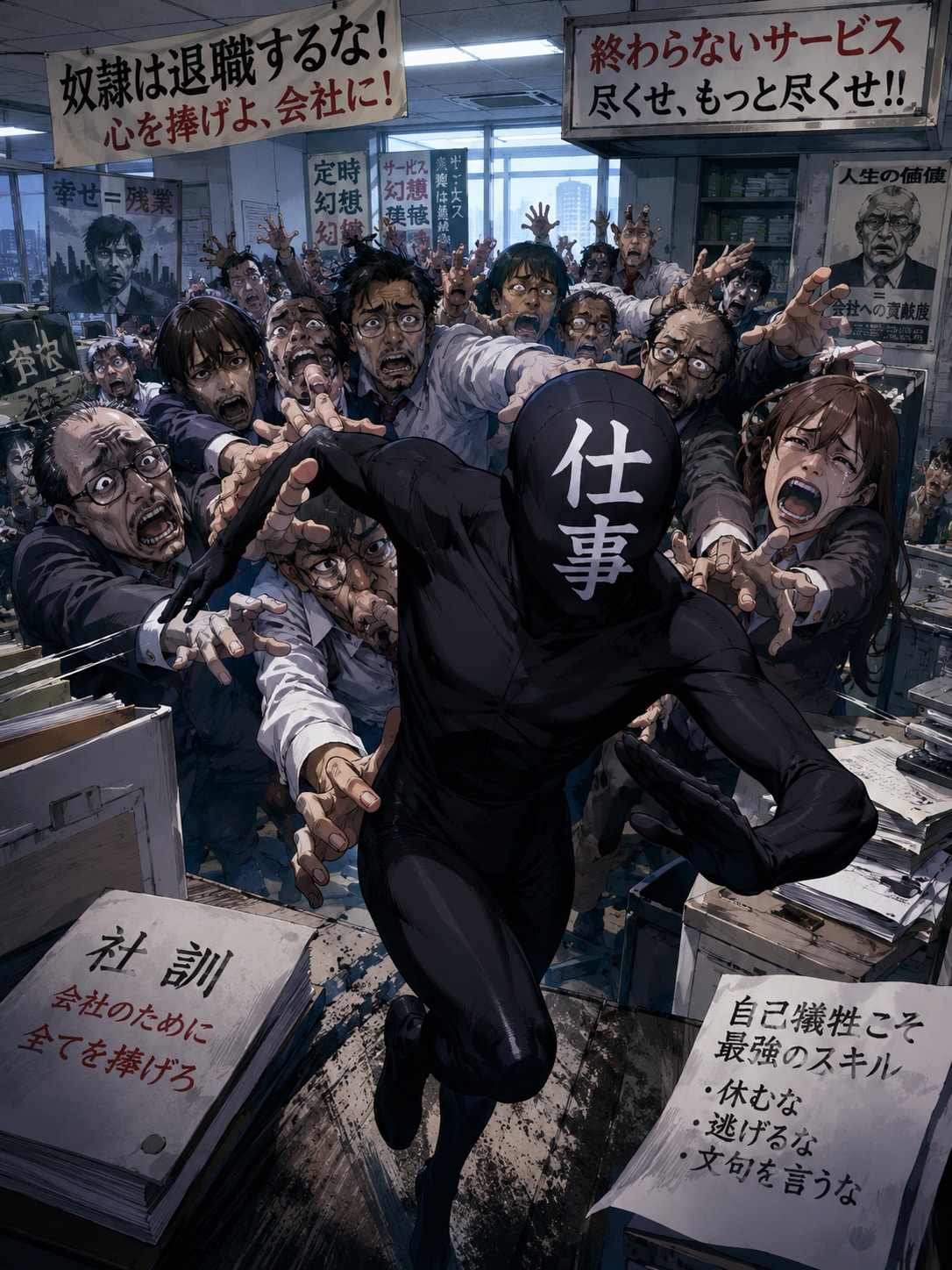 仕事【が】率先して逃げる職場