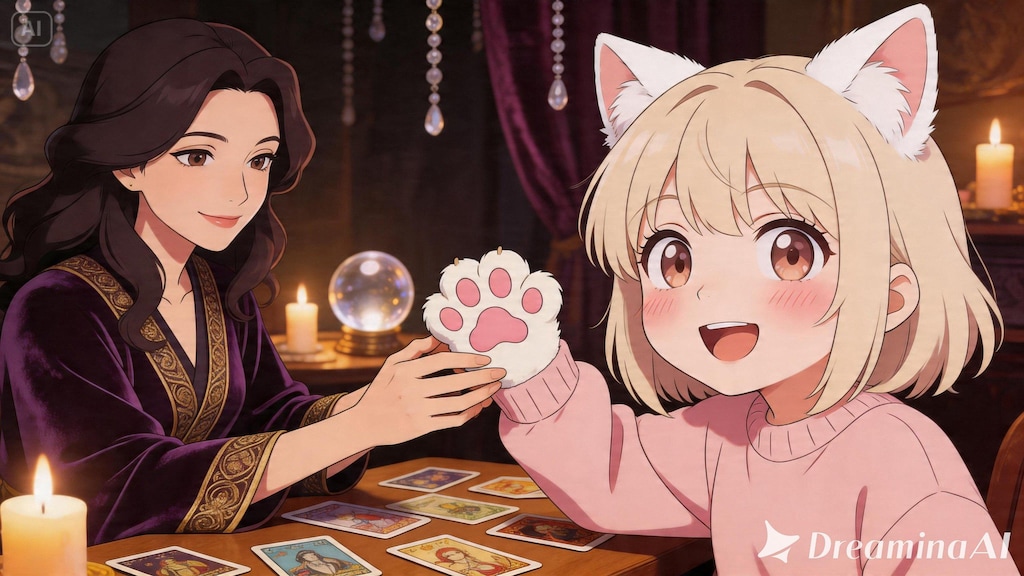 【#占い】【#ケモミミガールズ】手相を占ってください！（Seedream 5.0）（NanoBanana2）