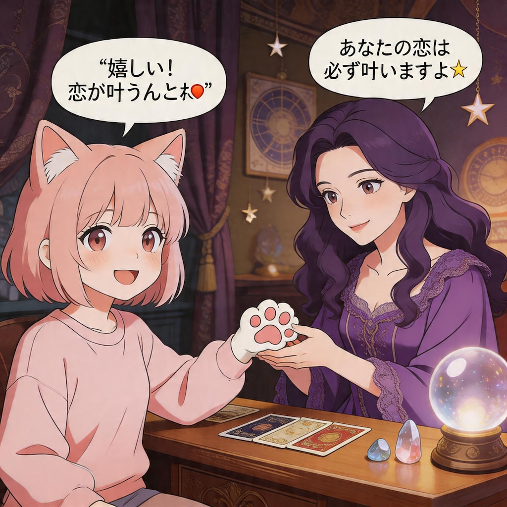 【#占い】【#ケモミミガールズ】手相を占ってください！（Seedream 5.0）（NanoBanana2）