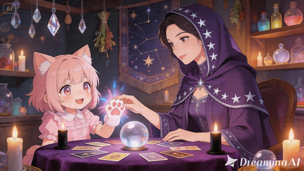 【#占い】【#ケモミミガールズ】手相を占ってください！（Seedream 5.0）（NanoBanana2）