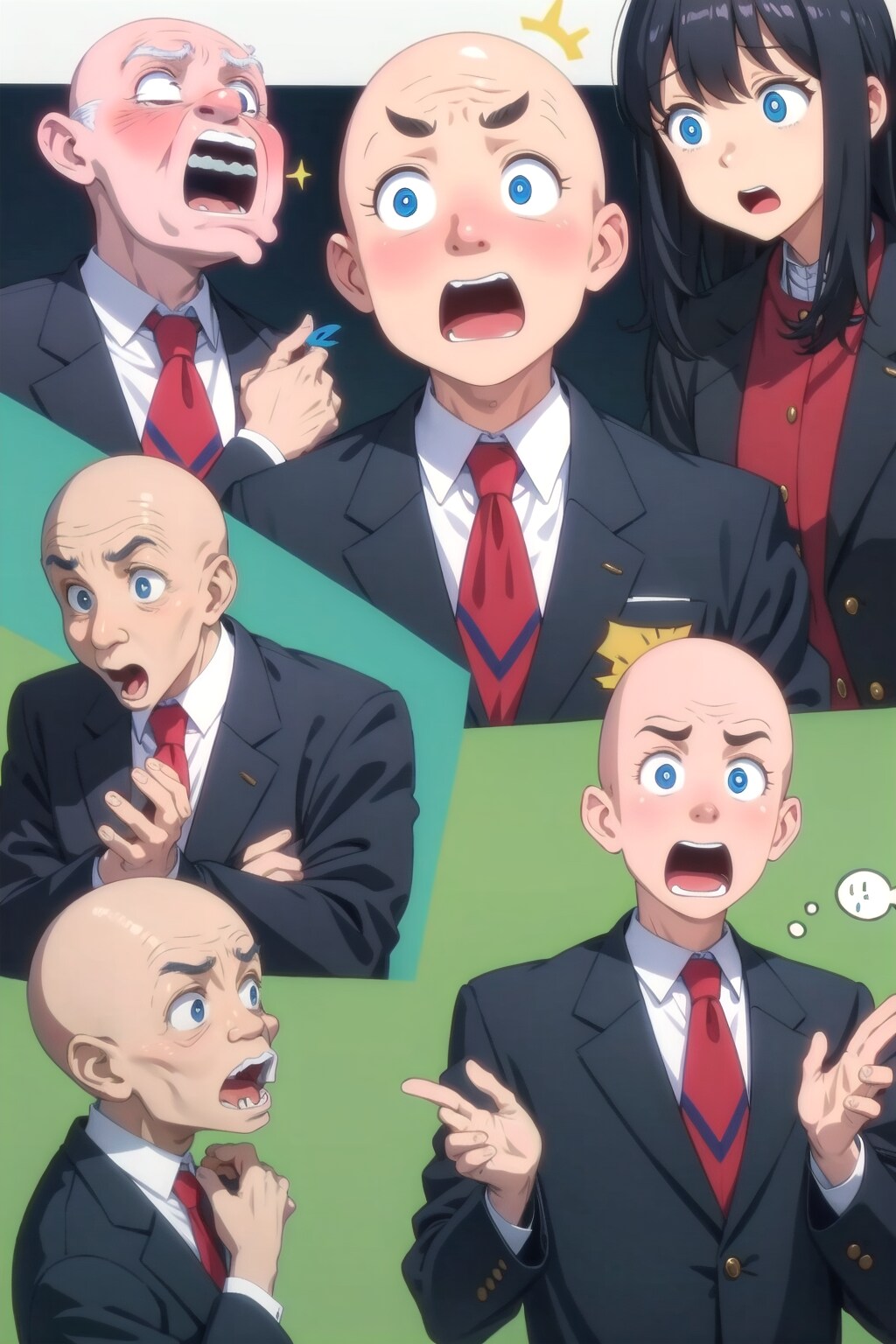 おっさんのリアクション