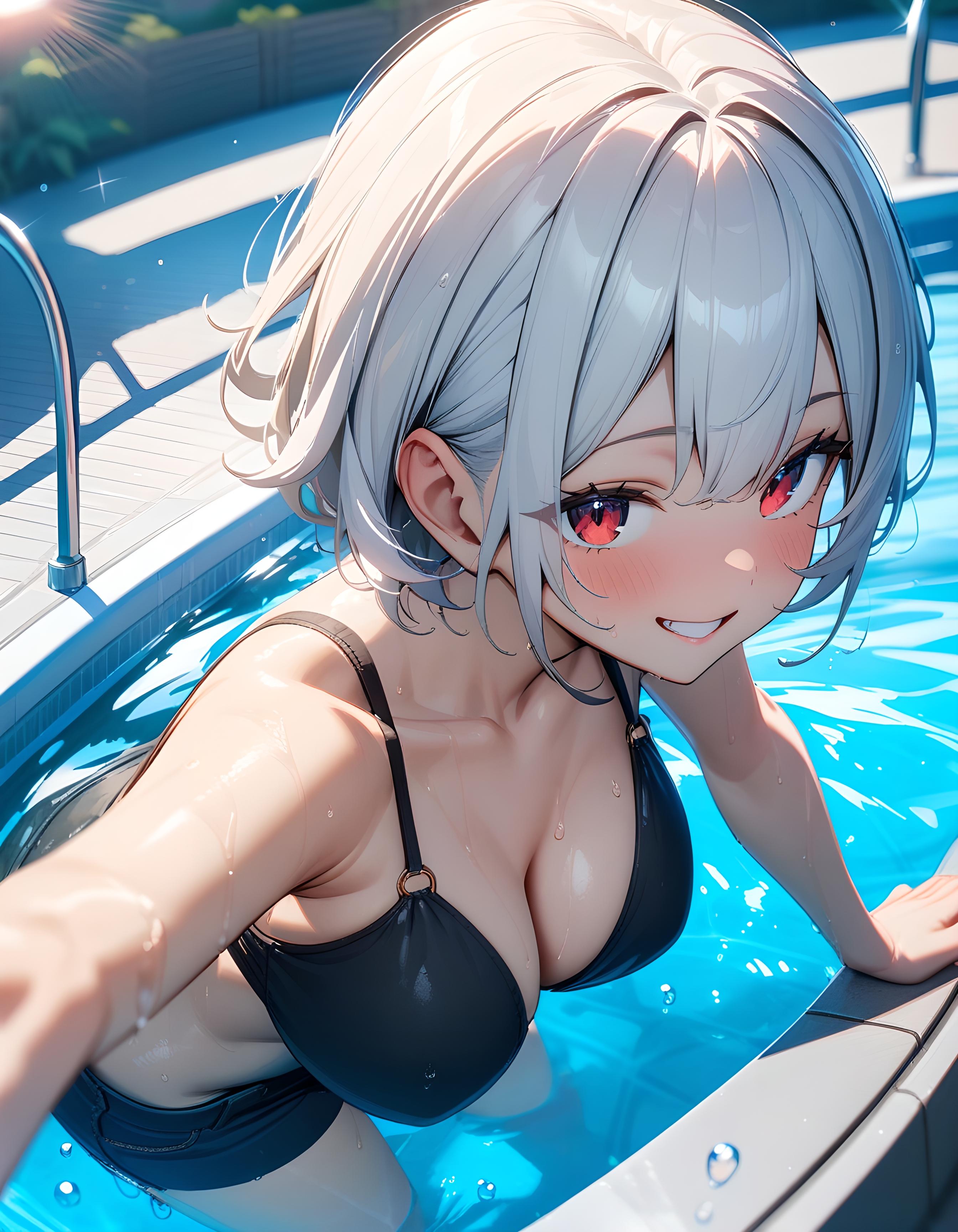 小夜ちゃん　プール