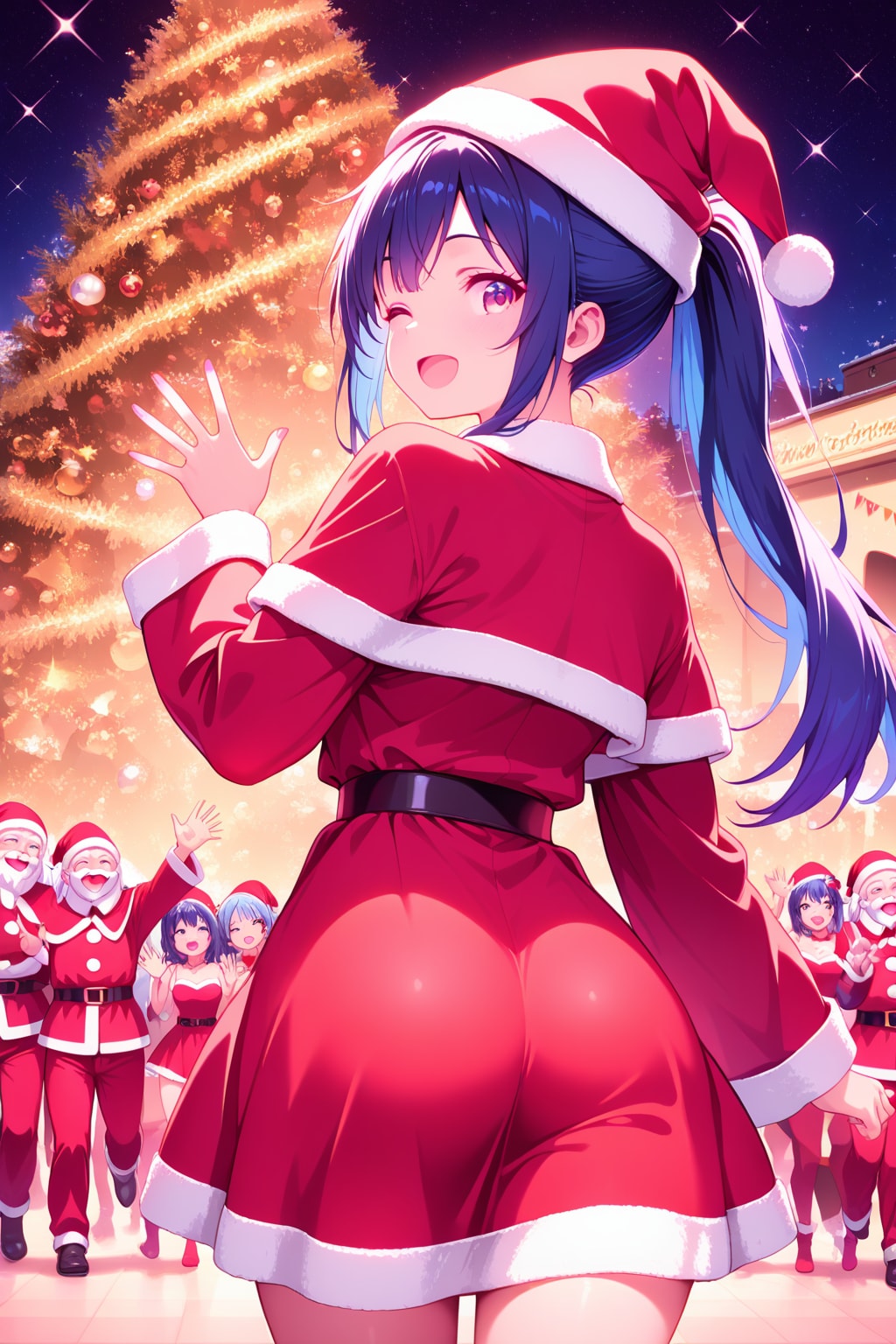 振り向くサンタガールちゃん