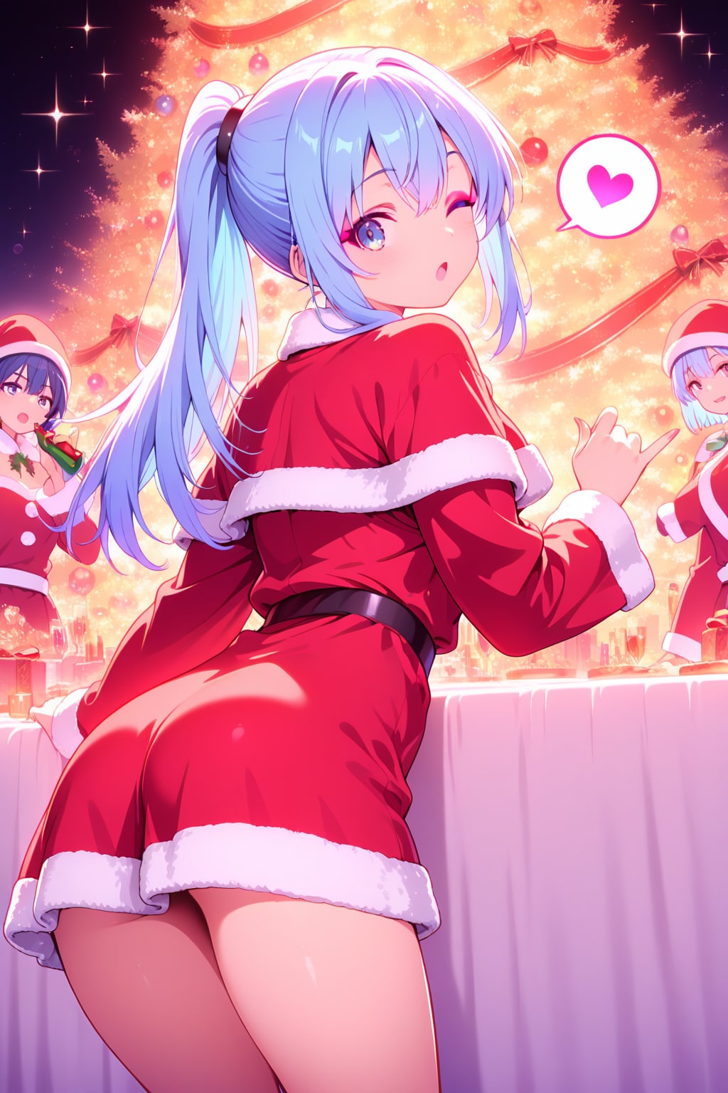 振り向くサンタガールちゃん